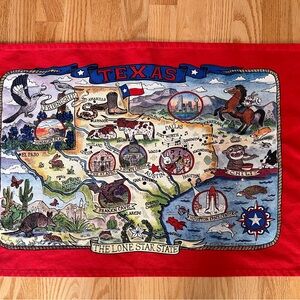 Kay Dee Texas Tea Towel Cotton Lone Star State Carrie Wagner Design 18x26